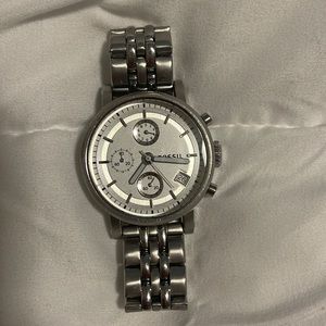 Fossil silver watch